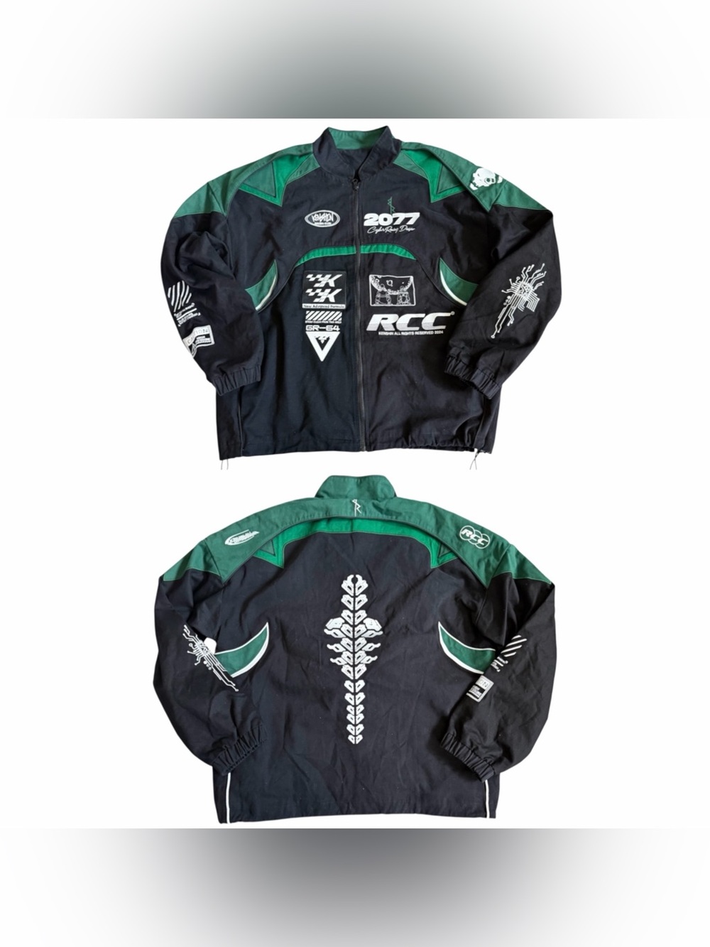 Kenshin Kollection Berserker Racing Jacket L Black Green Streetwear Anime Rare